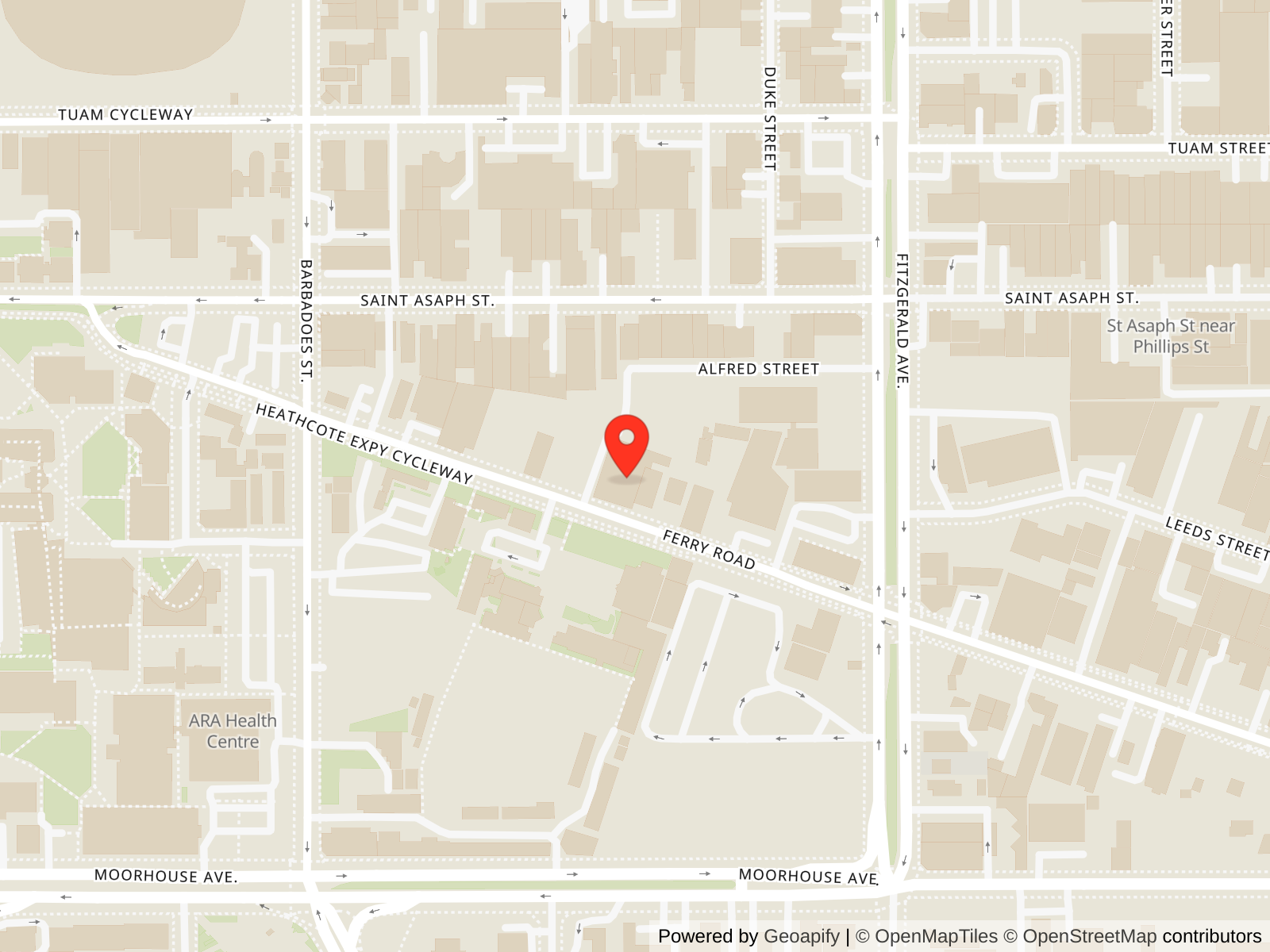 Map showing The Pawn Shop at 77 Ferry Rd, Christchurch Central, Christchurch 8011